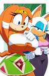 anthro big_breasts breast_envy breast_size_difference breasts cleavage clothed clothing duo female huge_breasts kojiro-brushard sega sonic_adventure sonic_the_hedgehog_(series) rouge_the_bat tikal_the_echidna bat echidna mammal monotreme 2022 hi_res tagme