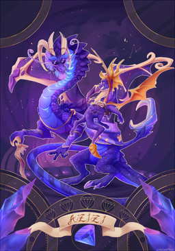 ambiguous_gender blind claws cosmic_flesh cosmic_wings disability duo feral horn male membrane_(anatomy) membranous_wings purple_body purple_eyes purple_scales scales smile spines tail wings captainpalu activision european_mythology mythology spyro_reignited_trilogy spyro_the_dragon azizi_(spyro) rescued_dragons_(spyro) spyro dragon mythological_creature mythological_scalie scalie western_dragon 2019 digital_media_(artwork)