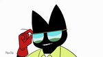 anthro black_body black_fur clothing eyewear fur gloves green_eyes grin handwear male one_eye_closed shirt simple_background smile solo sunglasses topwear white_background wink eoeoeo_25 cartoon_network mao_mao:_heroes_of_pure_heart sheriff_mao_mao_mao domestic_cat felid feline felis mammal 16:9 animated digital_media_(artwork) flipaclip_(artwork) short_playtime widescreen