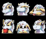 blush emote emotion_chart feral heart_eyes heart_symbol looking_at_viewer male poking reactions solo sticker tongue tongue_out pridark egyptian_mythology middle_eastern_mythology mythology nintendo pokemon set_(deity) arcanine deity generation_1_pokemon pokemon_(species) 2023 absurd_res alpha_channel hi_res