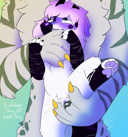 ambiguous_gender anthro asphyxiation big_dom_small_sub black_cum bodily_fluids choking colored_cum cum dominant duo eye_roll female female/ambiguous fingering genital_fluids half-closed_eyes hand_on_throat heterochromia male narrowed_eyes penetration questionable_consent scar scars_all_over size_difference smaller_penetrated turning_blue unusual_bodily_fluids unusual_cum unusual_genital_fluids vaginal vaginal_fingering young freak_magic1369 kinktober kinktober_2025 magic_(freak_magic1369) nauru_(freak_magic1369) demon domestic_cat felid feline felis hybrid hyena mammal reptile scalie wither_beast wither_beast_(freak_magic1369) 2025 absurd_res hi_res adult_(lore) nonbinary_(lore)