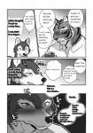 2014 akira_(maririn) alcohol anthro beer beverage blush canid canine canis clothing comic dialogue duo felid food greyscale hi_res japanese_text kazuhiro_nakata male mammal maririn monochrome muscular pantherine shirt text tiger topwear translated wolf