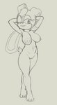 anthro belly big_breasts breasts female genitals hands_behind_head looking_at_viewer mature_anthro mature_female nipples nude pussy solo strutting fourssss sega sonic_the_hedgehog_(series) vanilla_the_rabbit lagomorph leporid mammal rabbit hi_res