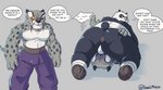 anthro anus balls black_body black_fur bottomwear bulge butt clothing dom_turn_sub duo facesitting fur genitals instant_regret male male/male overweight overweight_anthro overweight_male pants regret role_reversal sitting_on_another text white_body white_fur mikrogoat dreamworks instant_loss_2koma kung_fu_panda master_po_ping tai_lung_(kung_fu_panda) bear felid giant_panda mammal pantherine snow_leopard 2021 absurd_res english_text hi_res