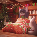 anthro big_breasts bodily_fluids breast_rest breast_squish breasts christmas_clothing christmas_decorations christmas_lights christmas_tree clothed clothing erect_nipples eyewear female glasses hand_on_breast holding_breast holding_object holidays huge_breasts hyper hyper_breasts inside lactating lactating_through_clothing looking_at_viewer nipple_outline nipples overweight overweight_anthro overweight_female partially_clothed plant sagging_breasts solo squish sweater thick_thighs topwear tree wet wet_clothing wide_hips orilas christmas hilwu canid canine canis fox mammal 1:1 2024 3d_(artwork) 3d_animation animated blender_(artwork) digital_media_(artwork) no_sound short_playtime webm