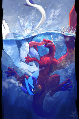 bodily_fluids claws cum cum_in_mouth cum_in_water cum_inside cumshot duo ejaculation erection eyes_closed feet feral feral_on_feral feral_penetrated feral_penetrating feral_penetrating_feral fingers genital_fluids genitals horn male male/male male_penetrated male_penetrating male_penetrating_male open_mouth penetration penis penis_in_mouth sex smile tail teeth toes tongue water wings tenebscuro mythology nintendo pokemon dragon generation_2_pokemon legendary_pokemon lugia mythological_creature mythological_scalie pokemon_(species) scalie 2026 digital_drawing_(artwork) digital_media_(artwork) hi_res