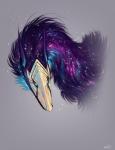 ambiguous_gender feral fur mask purple_body purple_fur simple_background solo nukerooster mythology cosmic_being dragon mammal mythological_creature mythological_scalie scalie 2017 digital_media_(artwork) headshot_portrait portrait