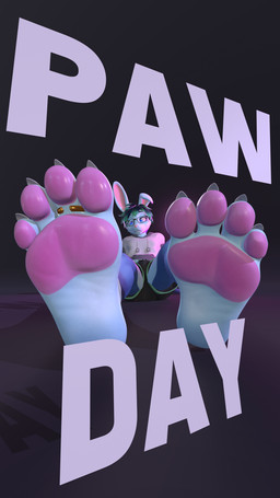 anthro clothed clothing digit_ring eyewear feet foot_fetish foot_focus glasses jewelry male pawpads paws ring solo text toe_ring toes wearing_glasses wrinkled_feet wrinkles astra_bun kaylafox_(modeler) paw_day astra_(astra_bun) domestic_rabbit dutch_rabbit lagomorph leporid mammal oryctolagus rabbit 3d_(artwork) 9:16 digital_media_(artwork) english_text hi_res