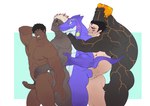 abs anthro anthro_penetrated anthro_penetrating anthro_penetrating_human armpit_hair black_body blue_body body_hair erection fivesome genitals group group_sex hair holding_partner human_on_anthro human_on_human human_on_humanoid human_penetrated human_penetrating human_penetrating_anthro human_penetrating_human humanoid_penetrating humanoid_penetrating_human interspecies intraspecies larger_humanoid larger_male male male/male multicolored_body muscular muscular_anthro muscular_human muscular_humanoid muscular_male navel nipples nude orange_hair pecs penetration penis sex size_difference smaller_human smaller_male smaller_penetrated train_position tron_lines white_body white_hair guppo final_fantasy square_enix bangaa human humanoid mammal scalie hi_res