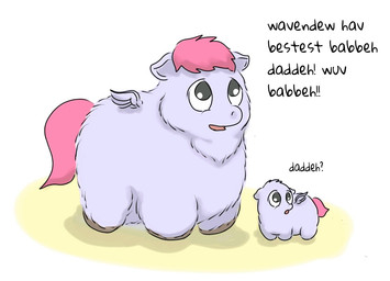 ambiguous_feral ambiguous_gender baby_talk dialogue duo feathered_wings feathers feral fur grey_eyes hair hooves looking_up love neonate offscreen_character open_mouth pink_hair pink_tail purple_body purple_fur purple_wings simple_background small_wings smile standing tail text wings young young_ambiguous young_feral carpdime fluffy_pony mythology equid equine fluffy_pony_(species) mammal mythological_creature mythological_equine pegasus digital_media_(artwork) english_text