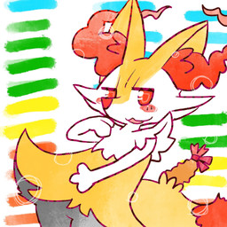 ambiguous_anthro ambiguous_gender anthro biped blush bow_ribbon featureless_crotch food leaning leaning_backward looking_at_viewer object_in_tail open_:3 open_mouth open_smile pose shrimp_(food) smile solo standing tail three-quarter_view annyui0611 nintendo pokemon braixen canid generation_6_pokemon mammal pokemon_(species) 1:1 2022 digital_drawing_(artwork) digital_media_(artwork) hi_res japanese_description translated_description