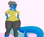 anthro big_butt breasts butt camel_toe curvy_figure elderly elderly_female female hands_on_hips lips long_tail mature_female non-mammal_breasts simple_background solo tail thick_bottom_lip thick_tail thick_thighs voluptuous white_background neronova cassandra_noire legged_snake reptile scalie snake 2016