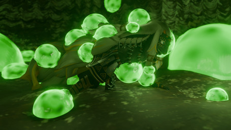 all_fours anthro cave cavern claws clothed clothed_anthro clothing crawling entrapment finger_claws fur glowing grey_body grunting hair horn inside jewelry kronos_unveiled long_ears long_hair male necklace royalty slime solo sticky struggling stuck white_hair alexian_(artist) nintendo tears_of_the_kingdom the_legend_of_zelda rauru_(tears_of_the_kingdom) bovid caprine goat mammal zonai 16:9 2026 3d_(artwork) blender_(artwork) blender_cycles_(artwork) digital_media_(artwork) hi_res widescreen