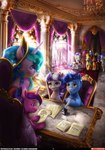 absurd_res adopted_(lore) adopted_daughter_(lore) adoptive_mother_(lore) annaxeptable audience bangs bright_light canterlot canterlot_castle chair chandelier chilllum crown curtains cutie_mark daughter_(lore) desk english_text equid equine eye_contact father_(lore) father_and_child_(lore) father_and_daughter_(lore) feathered_wings feathers female feral firelight_(mlp) friendship_is_magic furniture group guards hasbro headgear hi_res horn husband husband_and_wife idw_publishing inkwell inside jack_pot_(mlp) looking_at_another loose_feather luxury lyra_heartstrings_(mlp) male mammal marble marble_floor married_couple melee_weapon moondancer_(mlp) mother_(lore) mother_and_child_(lore) mother_and_daughter_(lore) my_little_pony my_little_pony_(idw) mythological_creature mythological_equine mythology night_light_(mlp) paperwork parent_(lore) parent_and_child_(lore) parent_and_daughter_(lore) pillar polearm princess_cadance_(mlp) princess_celestia_(mlp) quill regalia royal_guard_(mlp) sitting smile spear standing stellar_flare_(mlp) table text trixie's_mom_(idw) twilight_sparkle_(mlp) twilight_velvet_(mlp) unicorn weapon wife winged_unicorn wings
