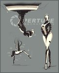 alternate_species anthro artificial_intelligence breasts butt female humanoidized logo long_legs looking_at_viewer machine pose simple_background solo very_long_legs what wire rube portal_(series) valve glados android humanoid robot robot_humanoid digital_media_(artwork) hi_res shaded signature