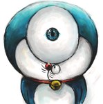 anthro bell blue_body blue_eyes blue_fur collar front_view fur looking_at_viewer machine male red_collar red_nose simple_background solo standing whiskers white_background white_body white_fur mt_tg doraemon doraemon_(character) domestic_cat felid feline felis mammal robot 2017 shaded