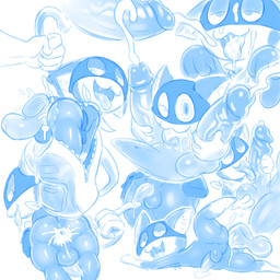 anal anal_penetration animal_genitalia animal_penis anthro anus backpack backsack balls belt big_penis black_body black_fur bodily_fluids body_writing butt claws cum cum_in_ass cum_in_mouth cum_inside cum_on_butt cum_on_face cum_on_tongue cumshot cumshot_in_mouth drooling ejaculation erection fellatio foreskin fur genital_fluids genitals group group_sex half-closed_eyes humanoid_genitalia humanoid_penis inner_ear_fluff interspecies kerchief licking looking_back looking_pleasured male male/male markings mask mostly_nude multiple_positions narrowed_eyes nude one_eye_closed open_mouth oral orgasm penetration penile penis penis_lick precum raised_tail retracted_foreskin saliva sex simple_background smile solo_focus tail tail_grab tail_markings tally_marks teeth tongue tongue_out tuft vein veiny_penis western_tally_marks white_background white_body white_fur wink writing_on_butt gerrkk atlus megami_tensei persona_(series) persona_5 sega morgana_(persona) domestic_cat felid feline felis mammal tuxedo_cat 1:1 2017 blue_and_white digital_media_(artwork) hi_res monochrome multiple_images multiple_scenes