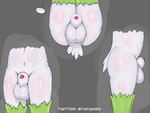 animal_genitalia animal_penis anthro athletic balls balls_blush belly_blush big_balls big_sheath blush body_blush butt butt_blush canine_genitalia canine_penis crotch_shot feathers front_view genitals glistening glistening_balls glistening_body glistening_genitalia glistening_skin grey_background heavy_balls male penis penis_tip penis_tuck sheath sheath_tuck side_view simple_background solo tail tail_feathers thick_sheath white_body tafumi nintendo pokemon generation_4_pokemon legendary_pokemon pokemon_(species) shaymin sky_forme_shaymin hi_res