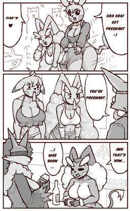 anthro blindfold dialogue dry_humping emotionless female female/female group humor impregnation_request markings striped_markings striped_tail stripes tail tail_markings rawslaw5 nintendo ora_ora_get_pregnant pokemon bea_za_warudo_(genozawarudo) ha-re_za_warudo_(genozawarudo) raipunny serena_za_warudo_(genozawarudo) val_lovelight alakazam delphox generation_1_pokemon generation_4_pokemon generation_6_pokemon hybrid lopunny pikachu pokemon_(species) raichu absurd_res comic hi_res meme