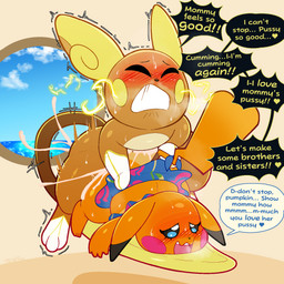 announcing_orgasm blush bodily_fluids cum cum_inside cum_splatter doggystyle don't_stop duo ejaculation electricity female feral feral_penetrated from_behind_position genital_fluids looking_pleasured male male/female multiple_orgasms open_mouth orgasm penetration sex sweat text vaginal vaginal_penetration softestpuffss nintendo pokemon ms._wavychu alolan_form alolan_raichu generation_1_pokemon generation_7_pokemon pikachu pokemon_(species) regional_form_(pokemon) 1:1 english_text hi_res incest_(lore) mother_(lore) mother_and_child_(lore) mother_and_son_(lore) parent_(lore) parent_and_child_(lore) parent_and_son_(lore) son_(lore)