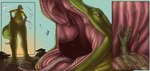 4_toes ambiguous_gender ambiguous_prey anthro anthro_pred areola biped breasts claws cloud death detailed_background digestion feet female female_pred feral feral_prey gore green_body green_skin group hands_on_hips human_prey inside_stomach internal larger_anthro larger_female larger_pred long_tail long_tongue looming macro melee_weapon mouth_shot nipples non-mammal_breasts non-mammal_nipples nude open_mouth paws plant plantigrade polearm quadruped red_eyes size_difference sky smaller_ambiguous smaller_anthro smaller_feral solo_focus spear standing sunset tail teeth thick_tail toe_claws toes tongue tree vore weapon apoptosis sekvra asian_water_monitor equid equine horse human lizard mammal monitor_lizard reptile scalie 2012 digital_drawing_(artwork) digital_media_(artwork) story story_in_description