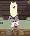 bell book canid canine canis clock clothed clothing document domestic_dog fur hair lesser_dog lever long_neck low_res mammal metric_unit number papers_please passport solo sulfurado tongue tongue_out undertale undertale_(series) unit watch