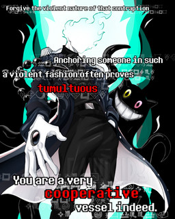 alternate_form alternate_universe ambiguous_gender duo feral male military_clothing text f4kqcid3 deltarune undertale undertale_(series) friend_(deltarune) gaster felid humanoid mammal monster english_text hi_res