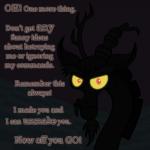 1:1 animated bitterplaguerat discord_(mlp) dragon english_text friendship_is_magic glowing glowing_eyes hasbro horn male my_little_pony mythological_creature mythological_scalie mythology scalie short_playtime solo text yellow_eyes