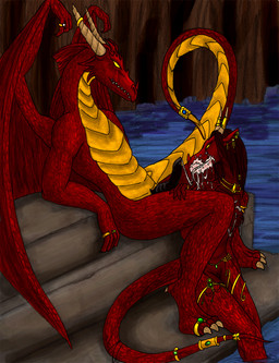 anthro bath duo erection fellatio female genitals male male/female membrane_(anatomy) membranous_wings nude oral penile penis sex tail water wings demeterservant mythology artimus_sendant dragon mythological_creature mythological_scalie scalie hi_res father_(lore) incest_(lore) parent_(lore)