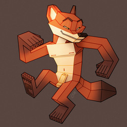 abstract_art anthro cubism dancing erection feet foreskin genitals low_poly male muscular muscular_male paws pecs penis polygonal_body simple_background small_penis soles solo ravuer disney zootopia nick_wilde canid canine fox mammal 1:1 hi_res