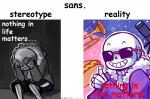 angst anterior_nasal_aperture bone brass_instrument comparison contrast depression duality eyewear food hot_dog humor male musical_instrument not_furry skeleton skull smile solo sunglasses tape telescope text trumpet wind_instrument nightmargin undertale undertale_(series) sans_(undertale) animated_skeleton humanoid undead comic_sans english_text hi_res