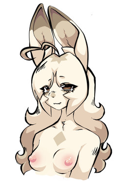 anthro breasts clothed clothing exposed_breasts fangs female fur hair long_hair medium_breasts nude nude_anthro nude_female rabbit_ears solo teeth topless topless_anthro topless_female white_body white_fur sodabunni99 sammy(sodabunni99) hare lagomorph leporid mammal rabbit absurd_res digital_drawing_(artwork) digital_media_(artwork) hi_res