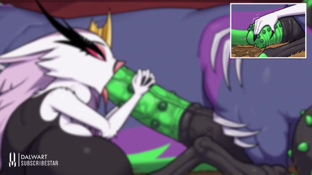 anthro anus bestiality big_breasts big_butt big_penis black_text bodily_fluids breasts butt butt_sniffing clothing crown cum cum_in_mouth cum_inside deep_throat dialogue drinking drinking_cum duo eyelashes fellatio female feral fur genital_fluids genitals hair headgear huge_breasts huge_penis leaking_precum long_eyelashes long_hair male male/female masturbation one-piece_swimsuit oral oral_penetration penetration penile penis pink_eyes precum raised_tail sex sniffing speech_bubble swimwear tail text tongue tongue_out two-handed_masturbation white_body white_fur white_hair dalwart oatmealpecheneg helluva_boss nasty_(dalwart) stella_(helluva_boss) anatid anseriform anserinae avian avian_demon bird demon equid equine horse mammal swan 16:9 2d_animation animated english_text hi_res high_framerate huge_filesize long_playtime motion_tweening sound webm widescreen