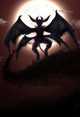 4_wings anthro arms_out backlighting biped black_wings cloud curved_horn dark darkness fire flaming_orb flying full_moon glowing glowing_eyes horn light long_ears magic male membrane_(anatomy) membranous_wings midair moon multi_wing narrowed_eyes night red_eyes sky skyscape solo spade_tail spread_wings tail wings geno28 loomy_(geno28) demon imp digital_media_(artwork) full-length_portrait hi_res lighting portrait watermark