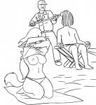 anthro beach breasts cleaning_tool clothed clothing female hair humor janitor kneeling long_hair male meta mop navel nipples panties seaside topless underwear undressing redout 4chan hanna-barbera swat_kats anonymous callie_briggs domestic_cat felid feline felis human mammal 2018 digital_drawing_(artwork) digital_media_(artwork) monochrome