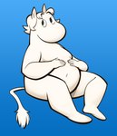 anthro belly big_belly black_eyes blue_background eyebrows fur hair hands_on_stomach male moobs navel overweight overweight_male pointy_ears prick_ears simple_background sitting solo tail tail_tuft tuft white_body white_fur white_hair cathodegaytube the_moomins fan_character moomin troll_(mythology) 2023 clip_studio_paint_(artwork) digital_media_(artwork) hi_res nonbinary_(lore)