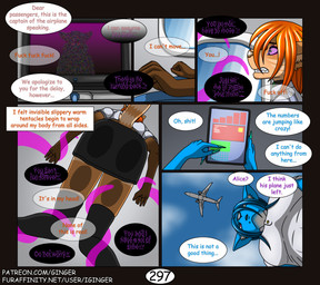 5_fingers abs aircraft airplane anthro blue_body blue_fur blue_hair blue_nails bottomwear breasts clenched_teeth clothed clothing collar colored_nails crossdressing dialogue facial_piercing female femboy feminization fingers footwear fur green_eyes hair holding_another inner_ear_fluff legwear low-angle_view male multicolored_body multicolored_fur nails open_mouth pencil_skirt piercing pink_nails purple_eyes scared simple_background sitting skirt solo speech_bubble standing stockings surprised tablet_computer tail teeth tentacles text tuft vehicle white_body white_fur iginger alice_(iginger) ginger_(iginger) domestic_cat felid feline felis mammal comic digital_media_(artwork) english_text hi_res multiple_scenes url gynomorph_(lore)