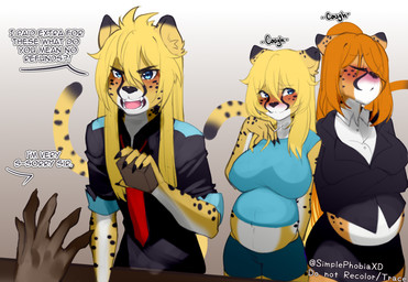 accessory ambiguous_gender animal_print anthro argument belly big_belly big_breasts biped black_nose black_spots blonde_hair blue_eyes blush blushing_profusely both_pregnant bottomwear breasts business_suit casual_clothing cheetah_print clothed clothed_anthro clothed_female clothed_male clothing condom_box contraceptive_failure ears_back embarrassed female female_anthro fur group hair holidays implied_inbreeding implied_incest inbreeding incest_impregnation loose_tie male male/female multiple_pregnancies necktie no_bra no_refunds open_mouth orange_body orange_fur orange_hair pants pin_needle pivoted_ears pregnant pregnant_anthro pregnant_female red_necktie sabotaged_condom shirt shorts sibling_incest spots store_clerk suit topwear trio voyeur white_body white_fur yellow_body yellow_fur simple-phobiaxd father's_day arion_oropelt olivia_oropelt orchid_oropelt cheetah felid feline humanoid mammal unknown_species digital_drawing_(artwork) digital_media_(artwork) hi_res tagme brother_(lore) brother_and_sister_(lore) incest_(lore) mother_(lore) mother_and_child_(lore) mother_and_son_(lore) parent_(lore) parent_and_child_(lore) parent_and_son_(lore) sibling_(lore) sister_(lore) son_(lore) twincest_(lore) twins_(lore)