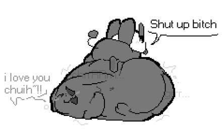 >_o ambiguous_gender ambiguous_prey anthro anthro_prey armless belly belly_bed belly_on_ground big_belly big_ears biped black_eyes bloated blush blush_lines bodily_noises bodysuit cheek_blush churn clothing dialogue digestion digestion_noises face_imprint foot_imprint fully_inside half-closed_eyes hand_imprint huge_belly hyper hyper_belly i_love_you imprint insult larger_ambiguous larger_anthro lidded_eyes line_tail looking_at_belly looking_at_own_belly looking_at_self looking_back looking_back_at_belly looking_back_at_self looking_down looking_down_at_belly looking_down_at_self lying lying_on_ground male male_pred monotone_background motion_lines name_in_dialogue narrowed_eyes on_front on_ground profanity resting_on_belly rumbling_stomach short short_legs shut_up simple_background size_difference skinsuit smaller_male smaller_pred soft_vore solo sound_effects spacesuit star_pupils tail tail_orb talking_to_pred talking_to_prey text thin_tail three-quarter_view tight_clothing tongue tongue_out uncaring uncaring_pred unseen_prey unusual_ears vore vowelless vowelless_sound_effect white_background white_face willing_prey meatcanister chuchu_rocket nintendo pokemon sega chuih daniel_(meatcanister) chuchu_(chuchu_rocket) generation_1_pokemon mammal mouse murid murine pikachu pokemon_(species) rodent 2026 digital_media_(artwork) english_text full-length_portrait greyscale monochrome pixel_(artwork) portrait male_(lore)