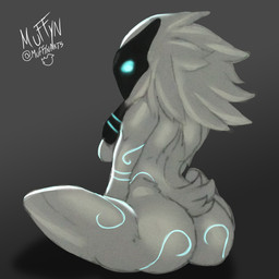anthro breasts butt female female_anthro floppy_ears fur fur_markings grey_background hair looking_back lop_ears markings mask mask_only nude nude_anthro nude_female rear_view scut_tail short_tail simple_background sitting solo tail text twitter_handle wearing_mask white_body white_fur white_hair muffynarts league_of_legends riot_games tencent twitter kindred_(lol) lamb_(lol) bovid caprine mammal 1:1 2022 absurd_res artist_name colored digital_drawing_(artwork) digital_media_(artwork) hi_res shaded signature