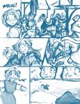 2016 adira_riftwall anthro armor blue_and_white cloak clothing comic conditional_dnp crowd daughter_(lore) felid female flora_(twokinds) fur group hair hood human keidran leopard maeve_(twokinds) male mammal monochrome mother_(lore) mother_and_child_(lore) mother_and_daughter_(lore) outside pantherine parent_(lore) parent_and_child_(lore) parent_and_daughter_(lore) simple_background sketch snow_leopard teeth tiger tom_fischbach trace_legacy twokinds white_background young