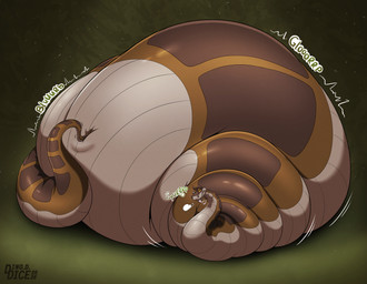 belly big_belly breath burping digestion digestion_implied digestion_noises feral half-closed_eyes huge_belly hyper hyper_belly looking_at_viewer male morbidly_obese morbidly_obese_feral morbidly_obese_male narrowed_eyes nude obese obese_feral obese_male open_mouth overweight overweight_feral overweight_male rubbing_own_belly scales soft_vore solo sound_effects text tongue tongue_out vore dino.d.dice disney the_jungle_book kaa_(jungle_book) reptile scalie snake 2026 hi_res signature
