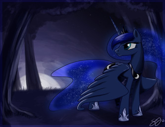 blue_body blue_eyes blue_feathers crown cutie_mark dark feathered_wings feathers female feral headgear horn jewelry moon necklace night outside plant quadruped solo sparkles star tail tree wings wood probablyfakeblonde friendship_is_magic hasbro my_little_pony mythology princess_luna_(mlp) equid equine mammal mythological_creature mythological_equine winged_unicorn cool_colors