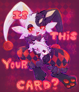 ace_of_spades animal_genitalia animal_vulva anthro bedroom_eyes bodily_fluids butt canine_genitalia canine_vulva card clitoris female fluffy genital_fluids genitals leaning leaning_backward lying narrowed_eyes on_back pawpads paws playing_card seductive smug solo sparkles spread_legs spreading text vulva conditional_dnp sinfulkitz palworld pocketpair dupin_(pal) pal_(species) english_text hi_res