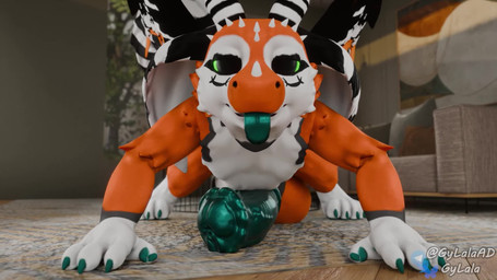 animal_genitalia animal_penis anthro balls big_balls big_penis blue_penis claws equine_genitalia equine_penis fur genitals inside male open_mouth orange_body orange_fur penis solo tongue tongue_out white_body white_fur wings gylala gylala_(character) dutch_angel_dragon 3d_(artwork) 3d_animation animated blender_(artwork) digital_media_(artwork) hi_res loop no_sound short_playtime video