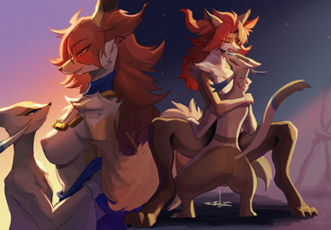 anthro anthro_on_anthro anthro_penetrated anthro_penetrating anthro_penetrating_anthro areola balls biped bodily_fluids breasts butt cum cum_drip cum_in_vagina cum_inside dripping duo eye_contact female female_penetrated fur genital_fluids genitals hair interspecies intimate larger_female larger_penetrated looking_at_another male male/female male_penetrating male_penetrating_female nipples penetration pink_nipples sex side_boob size_difference smaller_male smile tail teeth tenebscuro nintendo pokemon braixen generation_5_pokemon generation_6_pokemon mienshao pokemon_(species) 2026 digital_drawing_(artwork) digital_media_(artwork) hi_res