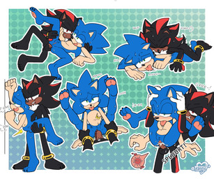 abdominal_bulge against_surface against_wall anal anal_penetration andromorph andromorph/male andromorph_penetrated anklet anthro anthro_on_anthro anthro_penetrated anthro_penetrating anthro_penetrating_anthro anvil_position arm_pull ass_to_pussy balls bedroom_eyes black_body blep blue_body blush bodily_fluids bracelet claws clenched_teeth clothing cum cum_from_vagina cum_in_vagina cum_inside dotted_background duo ejaculation eye_contact feet fluffy fluffy_chest from_behind_position from_front_position full_nelson full_nelson_(legs_held) fur genital_fluids genitals gloves gold_(metal) gold_anklet gold_bracelet gold_jewelry green_eyes hand_on_cheek handwear holding_head impregnation impregnation_view intersex intersex/male intersex_penetrated jewelry legs_up looking_at_another looking_pleasured male male_penetrating male_penetrating_andromorph male_penetrating_intersex multiple_positions narrowed_eyes one_sided_climax open_mouth pattern_background pawpads penetration penile penile_penetration penis_in_ass penis_in_vagina prone_bone_position raised_leg red_body red_eyes reverse_dancer_position saliva saliva_on_tongue saliva_string seductive sex simple_background smile soles speed_bump_position standing standing_sex sweat sweatdrop tail tan_body tan_skin teeth toe_claws tongue tongue_out twisted_spoon_position urethra vaginal vaginal_penetration white_body white_fur wrist_grab arrow_hearted sega sonic_the_hedgehog_(series) shadow_the_hedgehog sonic_the_hedgehog eulipotyphlan hedgehog mammal 2022 6:5 digital_drawing_(artwork) digital_media_(artwork) hi_res