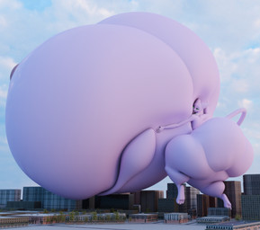 3_toes 5_fingers anthro auto_breast_lick big_breasts big_butt breast_hug breast_lick breast_play breast_squish breasts building butt city eye_roll face_in_breasts feet female fingers floating fur green_eyes hand_on_breast huge_breasts huge_butt hyper hyper_breasts hyper_butt licking long_tail looking_up macro macro_female nipples open_mouth paws pink_body pink_fur plant self_lick sky solo squish street tail thick_thighs toes tongue tongue_out tree darkdraketom nintendo pokemon izabelle_(pelleelle) generation_1_pokemon legendary_pokemon mew_(pokemon) pokemon_(species) 3d_(artwork) blender_(artwork) digital_media_(artwork) hi_res
