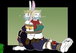 5_toes anthro bdsm blush bodily_fluids bondage bound duo feet female humanoid_feet looking_at_viewer midriff otm_gag plantigrade restraints rope rope_bondage scar sweat sweatdrop toe_restraints toes toes_tied irkingir sammy_(irkingir) tabitha_(irkingir) lagomorph leporid mammal rabbit alpha_channel sibling_(lore) sister_(lore) sisters_(lore)