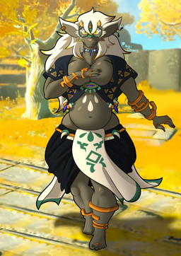 anthro belly big_muscles big_pecs clothed clothed_anthro clothed_male clothing digit_ring ear_piercing eyewear feet glasses jewelry looking_at_viewer male muscular outside pecs piercing ring screencap screencap_background smile solo standing thick_thighs toe_ring toes heikidraws nintendo tears_of_the_kingdom the_legend_of_zelda zonai absurd_res hi_res